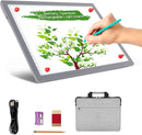 TOHETO Portable A4 Tracing LED Copy Board with Carry Bag, Cordless Battery Powered 5 Levels Brightness Light Box Rechargeable Light Board for Weeding Vinyl X-ray Viewing Diamond Painting (Grey) by TinyTreasures Baby Boutique