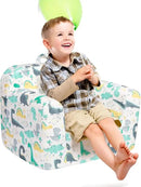 ALIMORDEN Kids Ultra-Soft Snuggle Foam Filled Chair, Single Cuddly Sofa for Boys and Girls, Dinosaur by CozyNest Decor