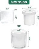 Phoenix Vine 6 Inch Self Watering Planter, White Terracotta Clay Pot with Glass Reservoir for Indoor Plants, Herbs, Flowers, Set of 1, 52-B-F-1 by GreenHaven Gardens