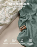 Blissful Diary Muslin Baby Changing Pad with Waterproof Lining Foam, Baby Changing Table Pad with Cover for Dressers (Botanical Leaf, Avocado) by TinyTreasures Baby Boutique