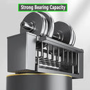 Utensil Holder, 3 Compartments Utensil Drying Rack, Dish Drainer for Kitchen Counter,Kitchen Utensils Holder with Towel Bar,Self-Draining Tray Design(Gray) by CozyNest Decor