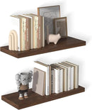 12 Inch Deep Floating Shelves for Wall 2 Pack Floating Shelves Large Storage Space Wall Mount Shelf for Living Room Kitchen Bathroom 30" W x 12" D x 1.2" H Walnut by CozyNest Decor