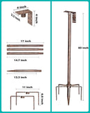 Bird Feeder Pole – 60 Inch Height Bird House Pole with 1-Inch Dia Heavy Duty for Birdfeeders, Feeding Stand with Mount Kit for Outdoor, Slip-Fit Connection, Copper Brushed by GreenHaven Gardens