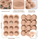 Baby Food Storage 12 x 1.5OZ Silicone Freezer Tray with Lid, Food Grade Silicone Containers for Purees & Vegetables Light Brown by TinyTreasures Baby Boutique