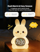 MASHI Bunny Alarm Clock, Toddler Sleep Training Clock with Sun & Moon, Sleep Sound Machine, Night Lights, Alarm Clock for Kids, Gift Ideas for Kids Child by TinyTreasures Baby Boutique
