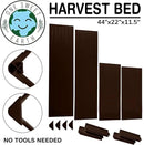 Raised Garden Bed - 2x4 ft Planter Box - Brown HDPE - No Tools Needed - DIY Kit for Urban Gardening, Flowers, Herbs & Vegetables - Made in The USA by GreenHaven Gardens
