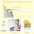 HONEY JOY 8 in 1 Baby High Chair, Convertible Highchair for Babies and Toddlers/Table and Chair Set/Building Block Table/Booster Seat/Stool/Toddler Chair with Safety Harness(Yellow) by TinyTreasures Baby Boutique