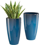 QCQHDU 21 inch Tall Planters for Indoor & Outdoor Plants, 2 Pack Sturdy Plant-Flower-Tree Pots for Front Porch Patio Deck Living Room Decor by GreenHaven Gardens