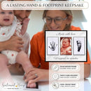 Inkless Hand and Footprint Kit, Baby Keepsake Plaque & Baby Shower Gifts - Ideal as Mom To Be Gift, Nursery Picture Frames, Clean Touch Hand and Footprint Kit (Style 2 - Design 5) by TinyTreasures Baby Boutique