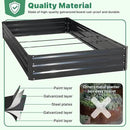 ONCEMORE Galvanized Raised Garden Bed for Vegetables Flowers Herbs, Metal Raised Garden Bed Kit with 2 PCS Tomato Cage, Gloves, Trellis Netting, Plant Labels, Plant Ties, Black 8×4×1FT by GreenHaven Gardens