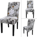 JQinHome Chair Covers for Dining Room Set of 6, High Stretch Removable Washable Parsons Chair Slipcover for Home Party Hotel Wedding Ceremony (Flower,6PCS) by CozyNest Decor