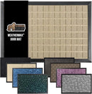 GORILLA GRIP 100% Waterproof All-Season WeatherMax Doormat US Designed Natural Rubber, Stain and Fade Resistant, Low Profile Indoor Outdoor Door Mats, Easy Clean Patio Mat, 23x35, Taupe Grid by CozyNest Decor