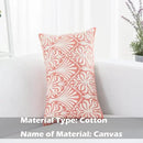 HWY 50 Pink Decorative Lumbar Pillow Cover Rectangle 12x20 Inch (1 Piece), Embroidered Cotton Farmhouse Cushion Cover Pillow Case for Sofa Couch Living Room Bed, Minimalist Floral by CozyNest Decor
