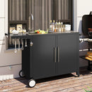Outdoor Kitchen Sink with Hose Hook up, Stainless Steel Worktable Kitchen Cabinet Island, Grill Prep Table Work Station, Grill Cart for Garden, Backyard and Lawn by GreenHaven Gardens