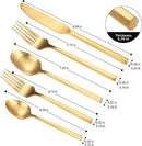 Matte Silverware Set Gold Flatware Set with Hexagon Handle 20 Pieces 18/0 Stainless Steel Cutlery Set Wedding Housewarming Gift Service for 4 (Matt gold) by CozyNest Decor