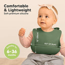 KeaBabies 2-Pack Silicone Baby Bibs for Eating - Sturdy Food-Grade Silicone Bibs for Babies Girl, Boy, Large Food Catcher, Clean & Put On Easily, Waterproof Toddler Feeding Essentials (Forest) by TinyTreasures Baby Boutique
