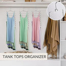 ZEDODIER Tank Top Hanger, 4 Pack Space Saving Bra Hangers, Non-Slip Hanging Sport Bras Holder, Closet Organizers and Storage for Camisoles Tank Tops Bras Ties Swimsuits Strappy Dress, Silver by CozyNest Decor