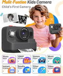 Kids Camera Instant Print, Christmas Birthday Gifts for 3-12 Year Old Boys Girls, 2.4in Screen 1080P Kids Digital Camera Toys for Kids Age 3 4 5 6 7 8 9 10 with 3 Rolls Print Paper 32G Card by TinyTreasures Baby Boutique