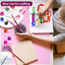 AWOKE Silicone Painting Mat for Table Protection - 20"X16" Washable Art Mat with 1 Water Cup for Kids - Craft Mat has 12 Color Dividers - 2 Paint Palettes (Pink), Toddler Activities, Girl Boy Gifts by TinyTreasures Baby Boutique
