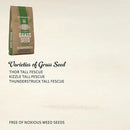O.M. Scott and Sons Tall Fescue Blend Grass Seed, Fertilizer and Soil Improver, Naturally Crowds Out Weeds, Covers Up to 2,000 sq. ft., 8 lbs. by GreenHaven Gardens