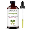 Majestic Pure Lemongrass Essential Oil with Glass Dropper - Huge 4 Fl Oz - 100% Pure and Natural Lemongrass Oil - Premium Grade Essential Oils for Diffuser, Aromatherapy, Soap and Candle Making by CozyNest Decor