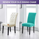 Joccun Chair Covers for Dining Room Set of 4, Dining Chair Slipcovers Stretch Dining Room Chair Covers Seat Protector,Washable Parsons Chair Cover for Home,Banquet(Turquoise,4 Pack) by CozyNest Decor