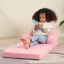 Foldable Kids Sofa, Comfy Rainbow Toddler Couch with Tri Folding Foam Cushions, Comfy Couch for Kid Age 18 Months and Up by TinyTreasures Baby Boutique