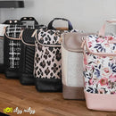 Itzy Ritzy Insulated Bottle Bag – Keeps Bottles Warm or Cool - Holds 3 Bottles & Features Interior Pocket for Ice Pack (Not Included), Cognac by TinyTreasures Baby Boutique