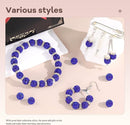200pcs 10mm Rhinestone Beads for Jewelry Making, Dark Blue Shiny Round Disco Ball Beads Bulk, Sparkle Crystal Clay Christmas for Bracelet Baseball Necklace Earring Crafting and DIY by TinyTreasures Baby Boutique