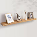 Axeman Rustic Elm Wood Floating Shelves for Wall, 48'' x 8" Deep Wall Shelf with Invisible Bracket, Large Long Wall Mounted Storage Shelves for Living Room, Bedroom, Kitchen, Bathroom Decor, Natural by CozyNest Decor