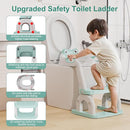 Potty Training Seat with Step Stool Ladder, Upgraded 2-in-1 Toddler Potty Training Toilet Seat with Non-Slip Step Splash Guard Handles and Waterproof Cushion, Toddler Potty Seat for Kids Boys Girls by TinyTreasures Baby Boutique