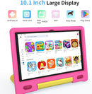 Kids Tablet, 10.1 Inch Tablet for Kids, Android 14, 64GB, Octa-Core CPU, WiFi, Big Battery, Kids Conten, Parental Control, HD Display Children Age 3-12, Bluetooth, Pink Shockproof Case by TinyTreasures Baby Boutique