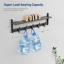 Tatub 29" Rustic Coat Rack Wall Mount with Shelf, Entryway Wall Hooks with Shelf, Coat Hangers for Bathroom, Living Room, Bedroom, Dark Grey by CozyNest Decor