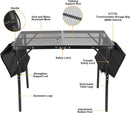Camping Table 3FT Grill Table with 2×7/15L Storage Bag Foldable Folding Table Picnic Portable Stand Mesh 2 Height Adjustable Outdoor Card BBQ 35.4×23.6×26 inch by GreenHaven Gardens