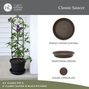 The HC Companies Flower Pot Saucers - Plastic Plant Saucer for Outdoors & Indoors - Traditional Design Plant Pot Trays for Water Drainage - Durable & Stylish Round Plant Tray (16-inch Clay) by GreenHaven Gardens