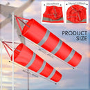 2 Pcs Airport Windsocks Measurement Sock Bag with Reflective Belt Oxford Fabric Ripstop Wind Sock Wind Direction Indicator Windsocks Outdoor Aviation Flag for Airport Farm, 31.5 Inch, 39 Inch(Red) by GreenHaven Gardens