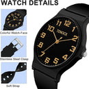 Kids Analog Watch Boys Girls, 30M Waterproof, Sports Watch for Boys, Easy to Read Children's Thin Dial Wrist Watches with Soft Band, for Ages 5-15 Kids Great Birthday Gifts Christmas Day by TinyTreasures Baby Boutique