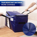 TAILI 8 Pack Dark Blue Extra Large Moving Bags, Heavy Duty Totes with Visible Window, Wrap Around Handles, Great for Storage by TinyTreasures Baby Boutique