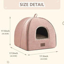 Cat Bed for Indoor Cats - Cat Cave Bed Cat House Cat Tent with Removable Washable Cushioned Pillow, Soft and Self Kitten beds,Cat Beds & Furniture, Pet Bed (Large, Pink) by CozyNest Decor