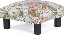 Joveco Small Foot Rest Stool Ottoman, 15" Fabric Square Footstool Upholstered Footrest for Chair, Under Desk, Office, Living Room, Boho Floral by CozyNest Decor