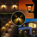 CINOTON Outdoor Solar Landscape Pathway & Wall Lights with 2 Brightness Modes, IP65 Waterproof LED Solar Powered Garden Lights for Patio Lawn Porch Walkway Backyard Driveway Sidewalk Warm White 4 Pack by CozyNest Decor