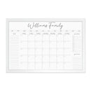 Personalized Dry Erase Wall Calendar with Custom To do list and Notes Organization Sections | Large Whiteboard Calendar (36" W x 24" H, White-Washed Frame) by TinyTreasures Baby Boutique