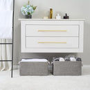 TheWarmHome Large Storage Bins Basket, 2 Pack Grey Fabric Storage Cubes for Changing Table Nursery Livingroom Kidsroom Playroom Toy, Collapsible Storage Baskets for organizing Shelves Closet by TinyTreasures Baby Boutique