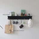 Entrance Coat Rack ，Coat Hooks, Wall-Mounted Wooden Hook Rack, Wall-Mounted Shelves are Very Suitable (Black Finish-2) by CozyNest Decor