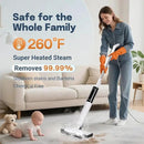 Steam Mop, Detachable Handheld Steam Cleaner for Home,1200W Heat to 260 °F in 20S, 2 Steam Modes & LED Display, 23FT Cord, Steam Mops for Floor Cleaning, Hardwood,Bathroom, Tile, Carpets by CozyNest Decor