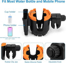 Accmor Stroller Cup Holder with Phone Holder, Universal Cup Holder, Bike Cup Holder, 360° Rotatable Large Caliber Drinks Holder for Stroller, Bike, Wheelchair, Walker by TinyTreasures Baby Boutique