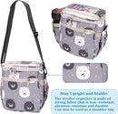 Baby Stroller Organizer Bag，Small Diaper Bag - Universal Stroller Organizer With Insulated Cup Holder,Pocket With Baby Wipes Dispenser，Adjustable Shoulder Strap (Light Gray) by TinyTreasures Baby Boutique