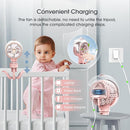 Ausic Stroller Fan with Mist, 100ml Misting Portable Fan for Stroller, Baby Fans with Detachable Tripod, Baby Essentials, Clip on Fans for Crib, Treadmill, Car Seat, Outdoor by TinyTreasures Baby Boutique