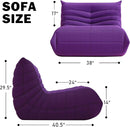 Bean Bag Chair, Fireside Chair Bean Bag Sofa Large Bean Bag Chair for Adults, Bean Bag Chairs for Teens with High Density Comfortable Foam, Memory Foam Bean Bag for Living Room, Bedroom (Purple) by CozyNest Decor