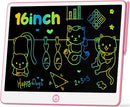 Hockvill LCD Writing Tablet for Kids 16 Inch, Toys for Girls Boys Drawing Pad for 3 4 5 6 7 Year Old Kids Toys, Easter Basket Stuffer for Kids, Toddler Doodle Board Travel Essentials - Pink by TinyTreasures Baby Boutique